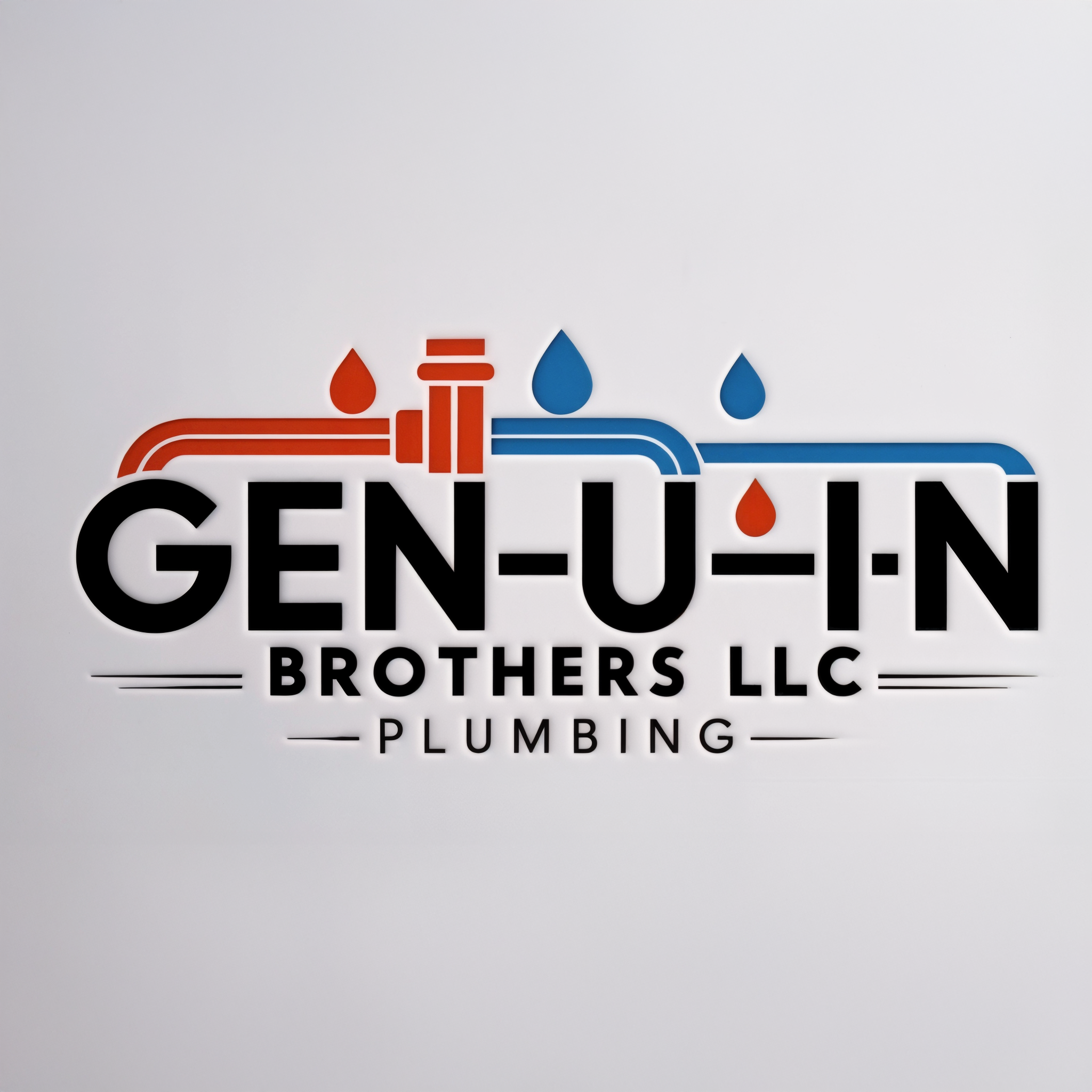 Gen-u-in Brothers Plumbing Logo